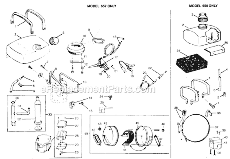 Page C Diagram and Parts List for  Weed Eater Trimmer
